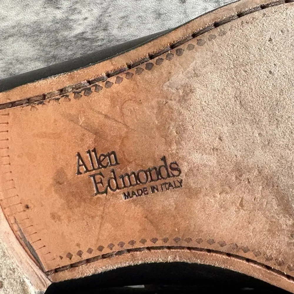 Allen Edmonds Bergamo Black Leather Penny Loafer Dress Shoes Men's US 9.5 D